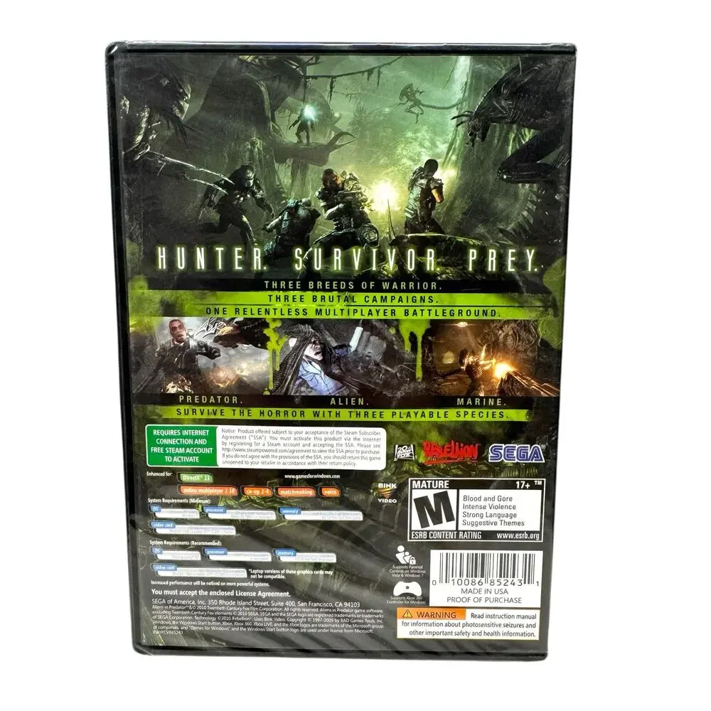 Aliens vs. Predator PC DVD/Windows